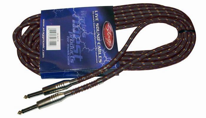 Cable Stagg SGC6VT Tweed Black Jack/Jack - 6m