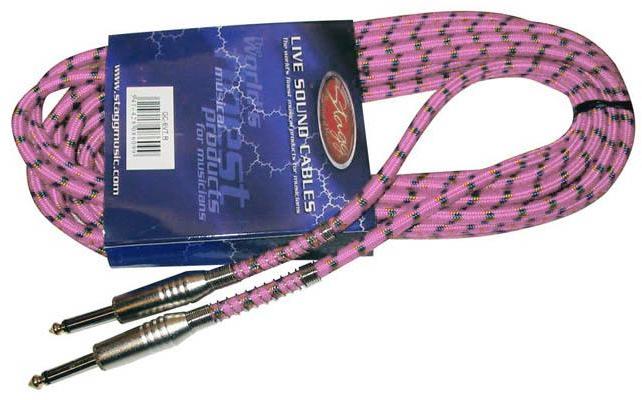 Cable Stagg SGC6VT Tweed Pink Jack/Jack - 6m