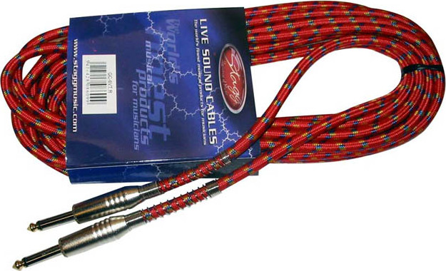 Stagg Sgc6vt Rd Jack Vintage Tweed 6m Rouge - Cable - Main picture