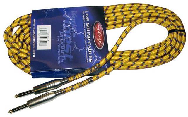 Cable Stagg SGC6VT Tweed Yellow Jack/Jack - 6m