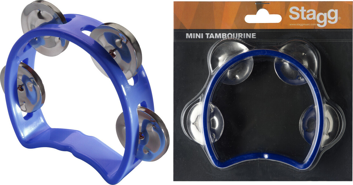 Stagg Tab-mini/bl Plastique 4 Cymbalettes Blue - Shake percussions - Main picture