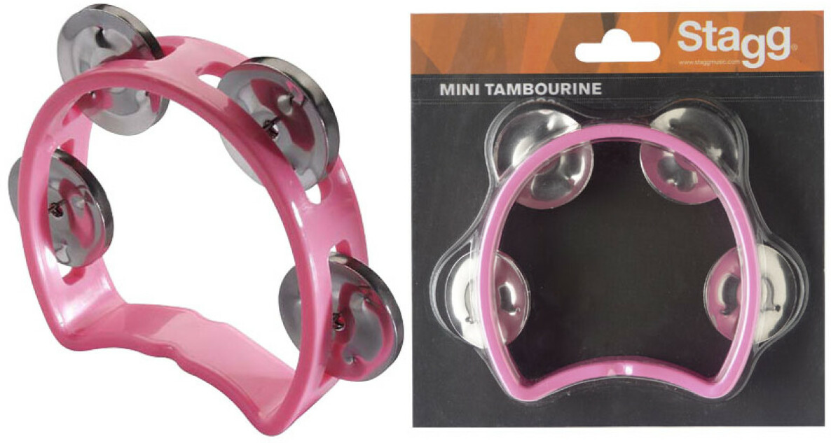Stagg Tab Mini  Plastique 4 Cymbalettes Pink - Shake percussions - Main picture