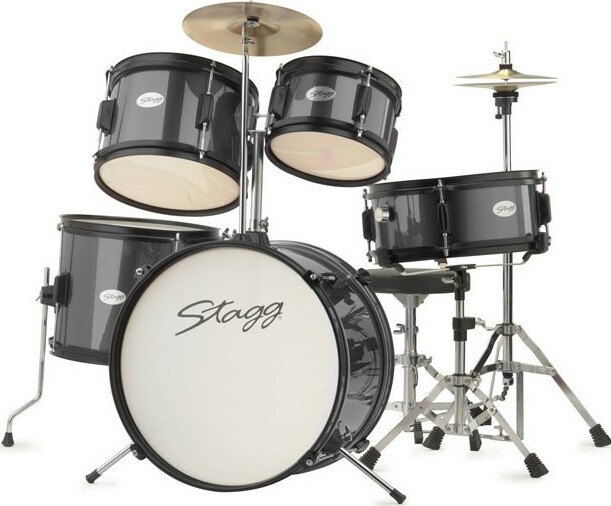 Stagg Tim Jr5 16bk Junior 16 5 Futs Et Accessoires - 5 FÛts - Black - Batería acústica junior - Main picture