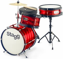 Batería acústica junior Stagg Junior Drum Set + Hardware - 3 piezas - Rouge