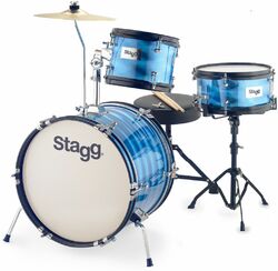 Batería acústica junior Stagg Junior Drum Set 3/16B + Hardware - 3 piezas - Bleu