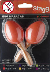 Shake percussions Stagg EGG-MA S/OR Pair Of Plastic Egg Maracas Orange
