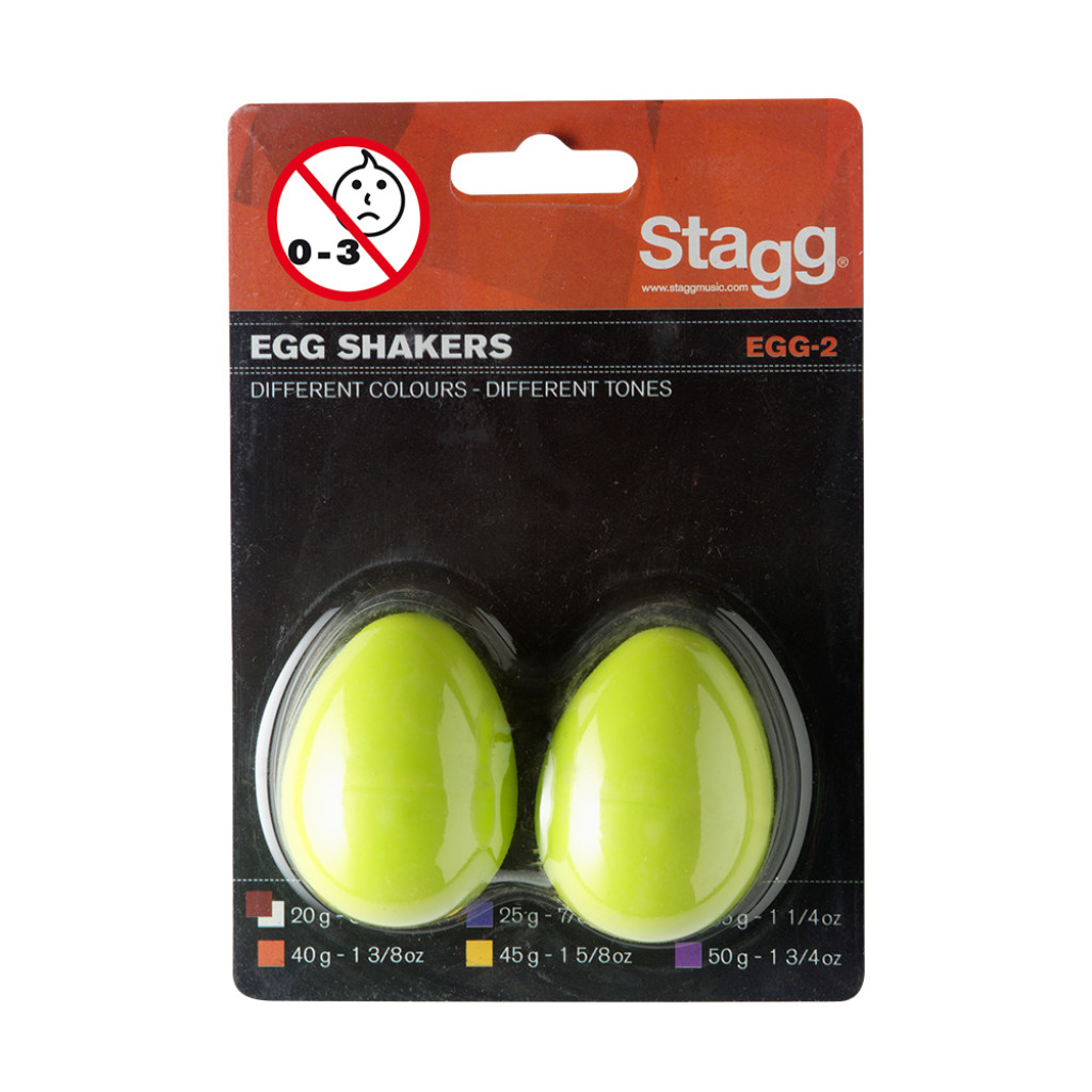 Stagg Egg-2 Gr Paire De Egg Shakers En Plastique Green - Shake percussions - Variation 1