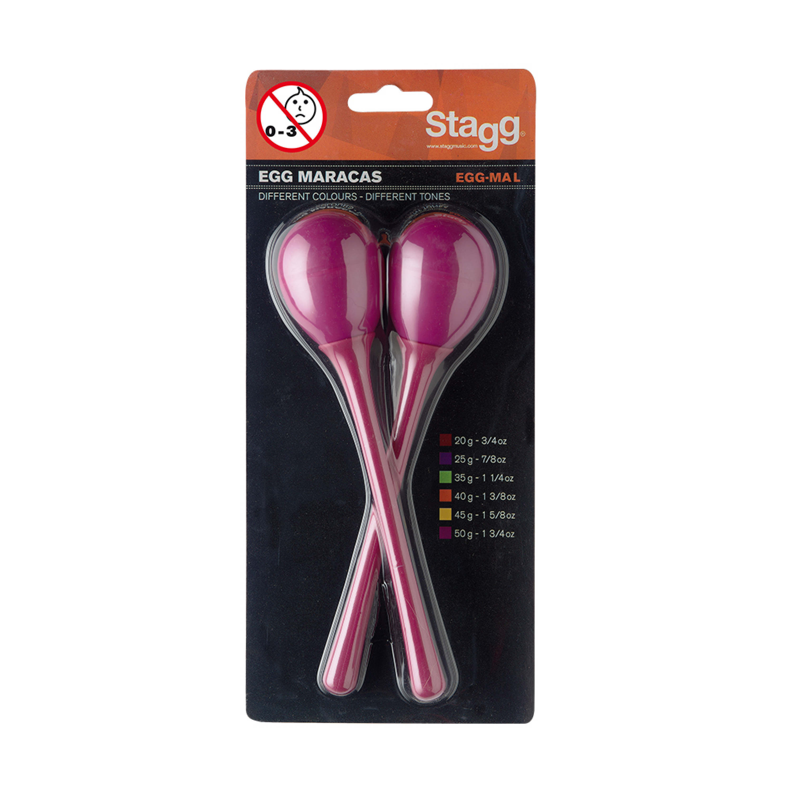 Stagg Egg-ma L/mg Paire De Maracas - Egg Maracas Long Magenta - Shake percussions - Variation 1