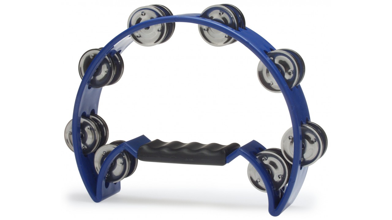 Stagg Tab-2 Bl Tambourin Demi-lune En Plastique Avec 16 Cymbalettes Blue - Pandereta - Variation 1