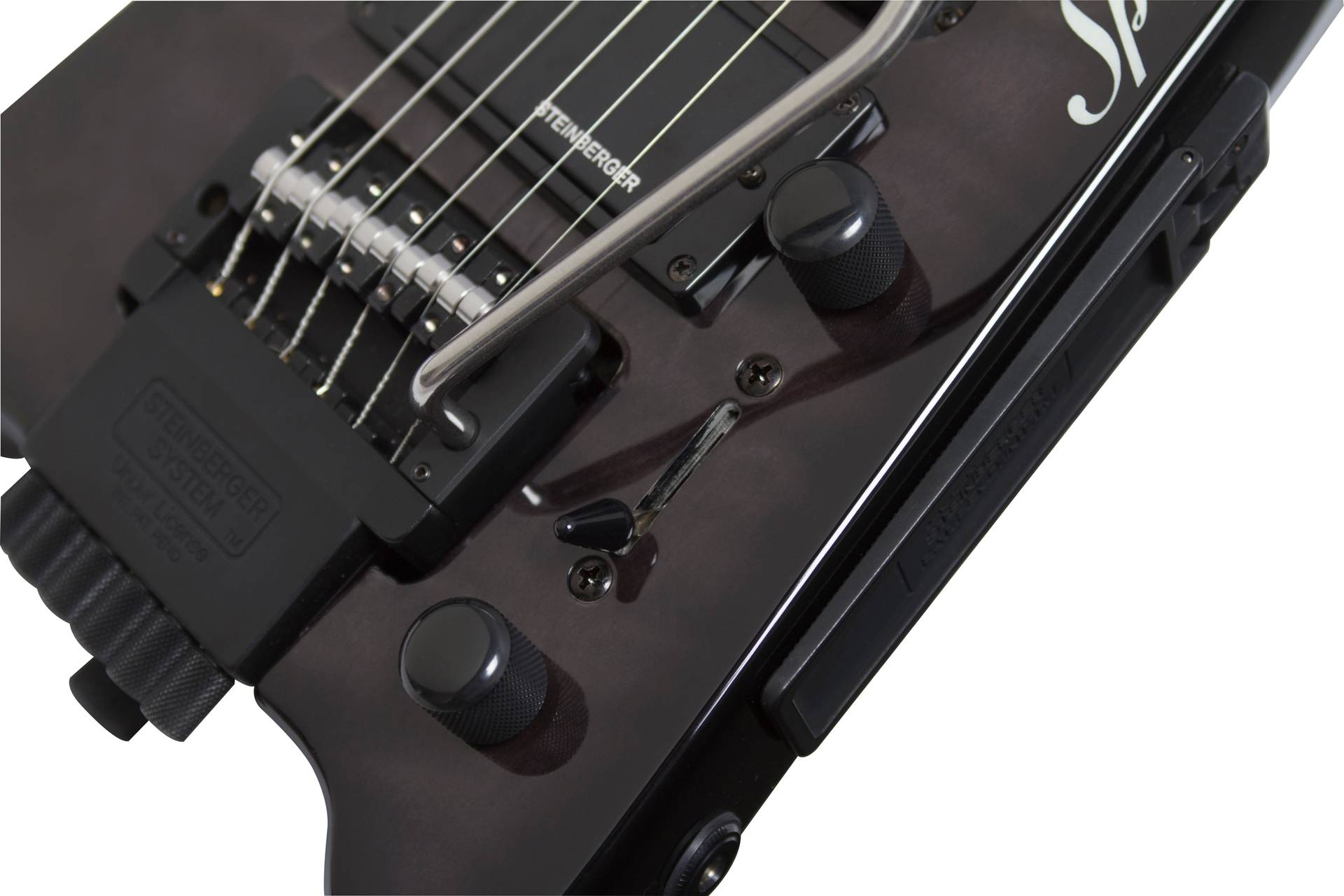 Steinberger Gt-pro Deluxe Quilt Top Outfit Hsh Trem Rw +housse - Trans Black - Guitarra eléctrica de viaje - Variation 1