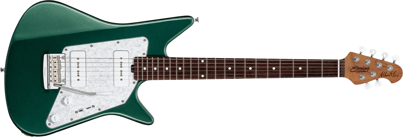 Sterling By Musicman Albert Lee P90 Al40p Signature 2p90 Trem Rw - Sherwood Green - Guitarra eléctrica de autor - Main picture