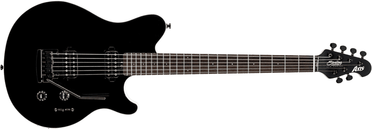Sterling By Musicman Axis Ax3s Hh Trem Jat - Black - Guitarra eléctrica de corte único. - Main picture