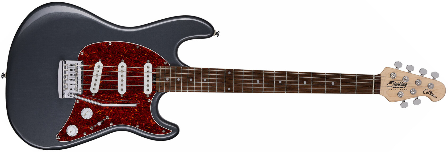 Sterling By Musicman Cutlass Ct30sss 3s Trem Rw - Charcoal Frost - Guitarra eléctrica con forma de str. - Main picture