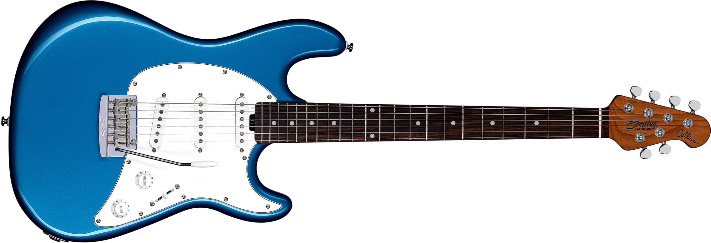 Sterling By Musicman Cutlass Ct50sss 3s Trem Rw - Toluca Lake Blue - Guitarra eléctrica con forma de str. - Main picture