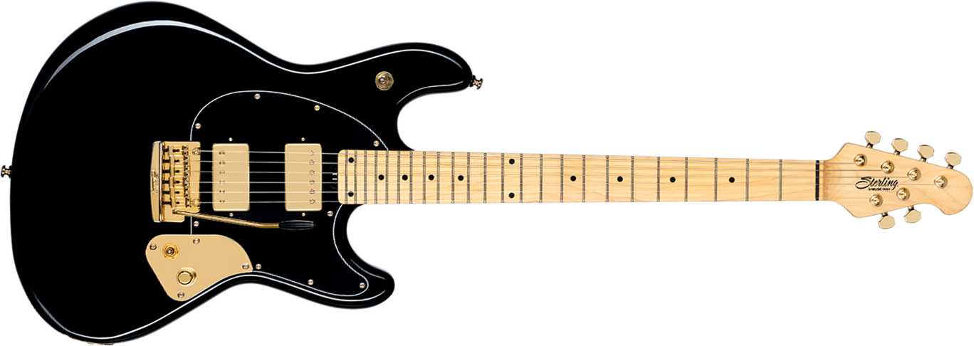 Sterling By Musicman Jared Dines Stingray Guitar Signature Hh Trem Mn - Black Gold - Guitarra eléctrica con forma de str. - Main picture
