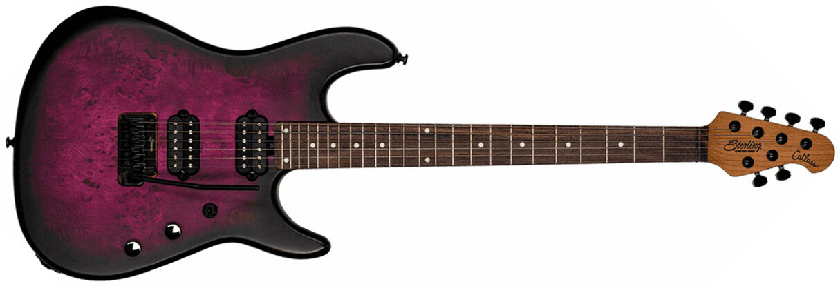 Sterling By Musicman Jason Richardson6 Cutlass Signature Hh Trem Rw - Cosmic Purple Burst Satin - Guitarra eléctrica con forma de str. - Main picture