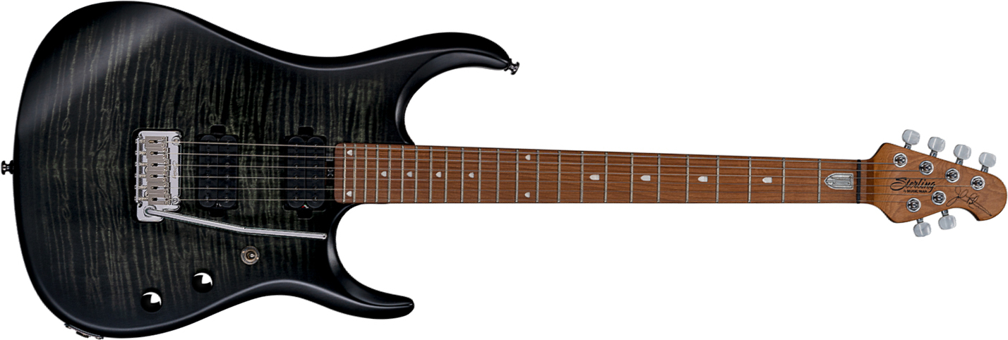 Sterling By Musicman John Petrucci Jp150 Signature Hh Trem Mn - Trans Black Satin - Guitarra electrica metalica - Main picture