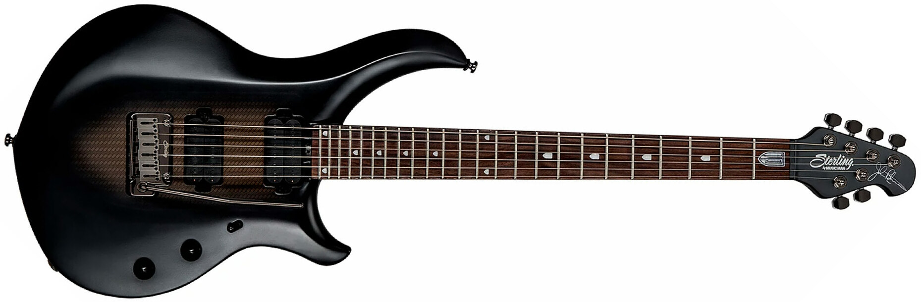 Sterling By Musicman John Petrucci Majesty Maj100 Signature Hh Trem Rw - Stealth Black - Guitarra eléctrica con forma de str. - Main picture