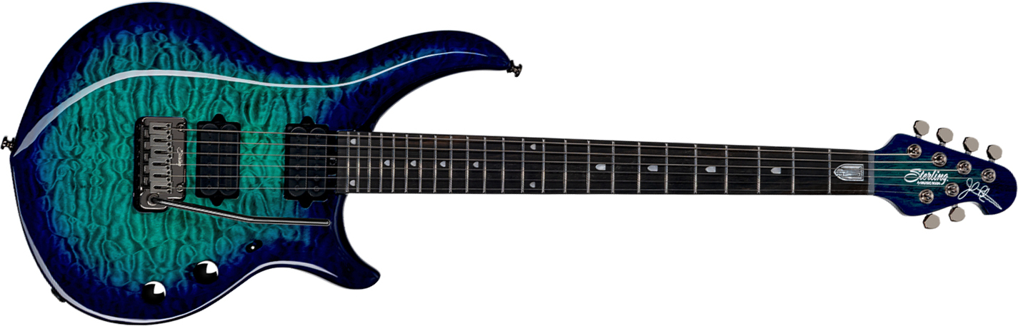 Sterling By Musicman John Petrucci Majesty Maj200xqm Signature 2h Dimarzio Trem Eb - Cerulean Paradise - Guitarra eléctrica de autor - Main picture