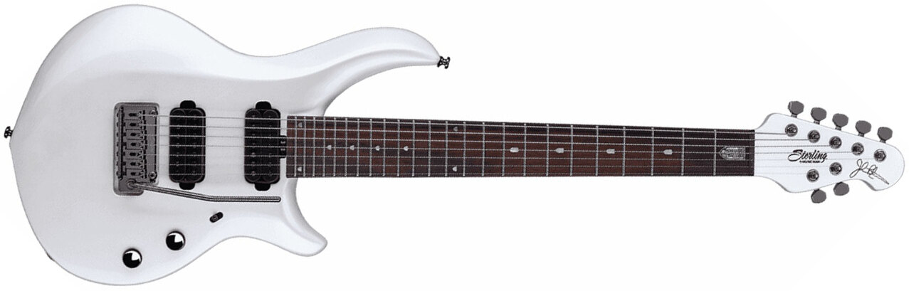 Sterling By Musicman John Petrucci Majesty X Maj170x Signature Hh Trem Rw - Pearl White - Guitarra eléctrica de 7 cuerdas - Main picture