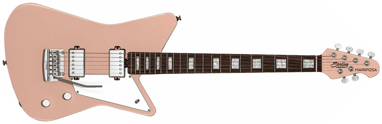 Sterling By Musicman Mariposa Hh Trem Rw - Pueblo Pink - Guitarra electrica retro rock - Main picture