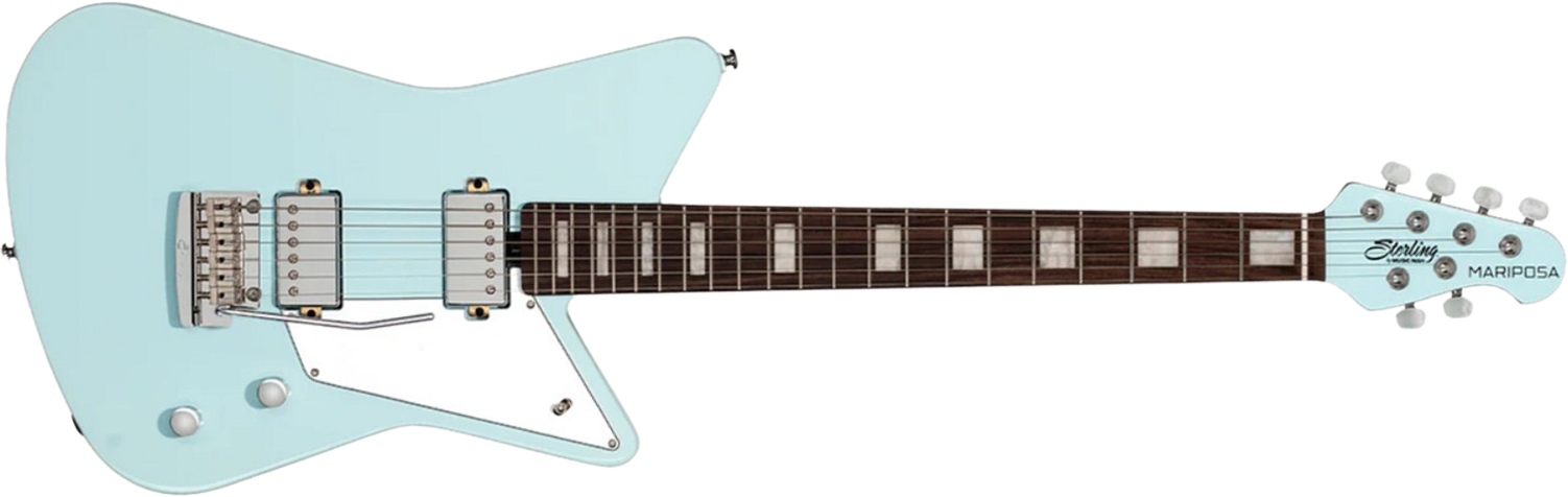Sterling By Musicman Omar Rodriguez Lopez Mariposa Signature 2h Trem Rw - Daphne Blue - Guitarra electrica retro rock - Main picture
