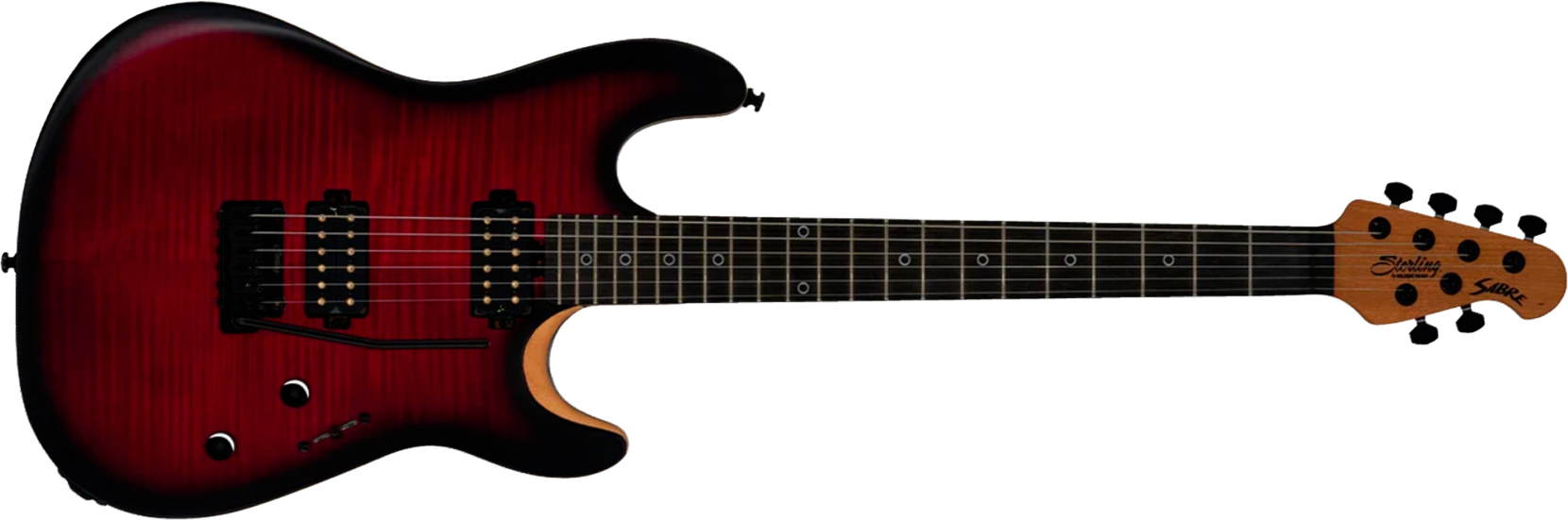 Sterling By Musicman Rabea Massad Sabre Signature 2h Trem Eb - Blood Flame Burst - Guitarra eléctrica de autor - Main picture