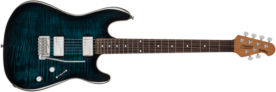 Sterling By Musicman Sabre Hh Trem Mn - Deep Blue Burst - Guitarra eléctrica con forma de str. - Main picture