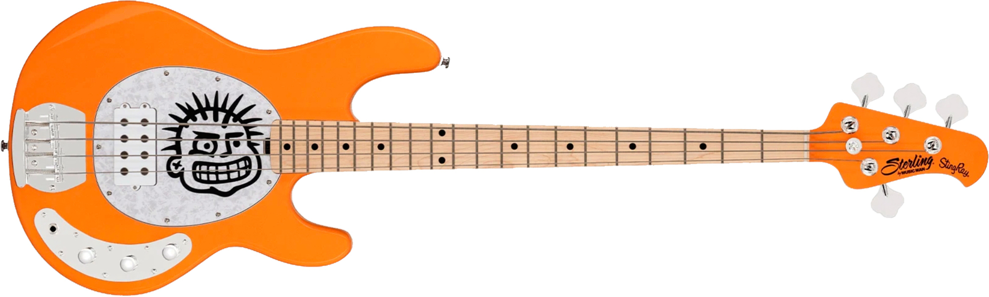 Sterling By Musicman Sterling Mike Herrera Signature Mn - Orange Creamsicle Mxpx Pokinatcha - Bajo eléctrico de cuerpo sólido - Main picture