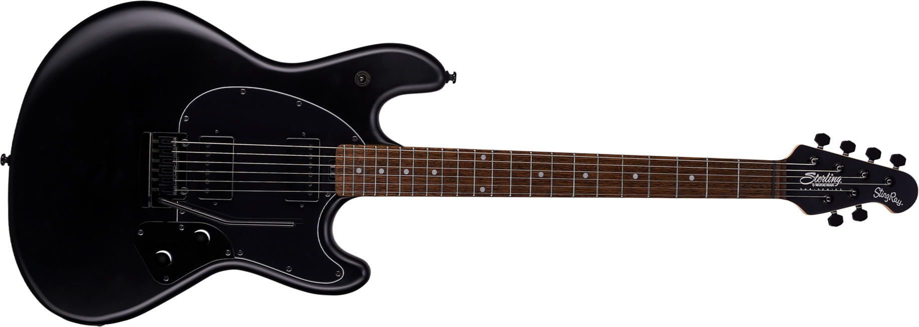 Sterling By Musicman Stingray Guitar Sr30 Hh Trem Lau - Stealth Black - Guitarra eléctrica con forma de str. - Main picture