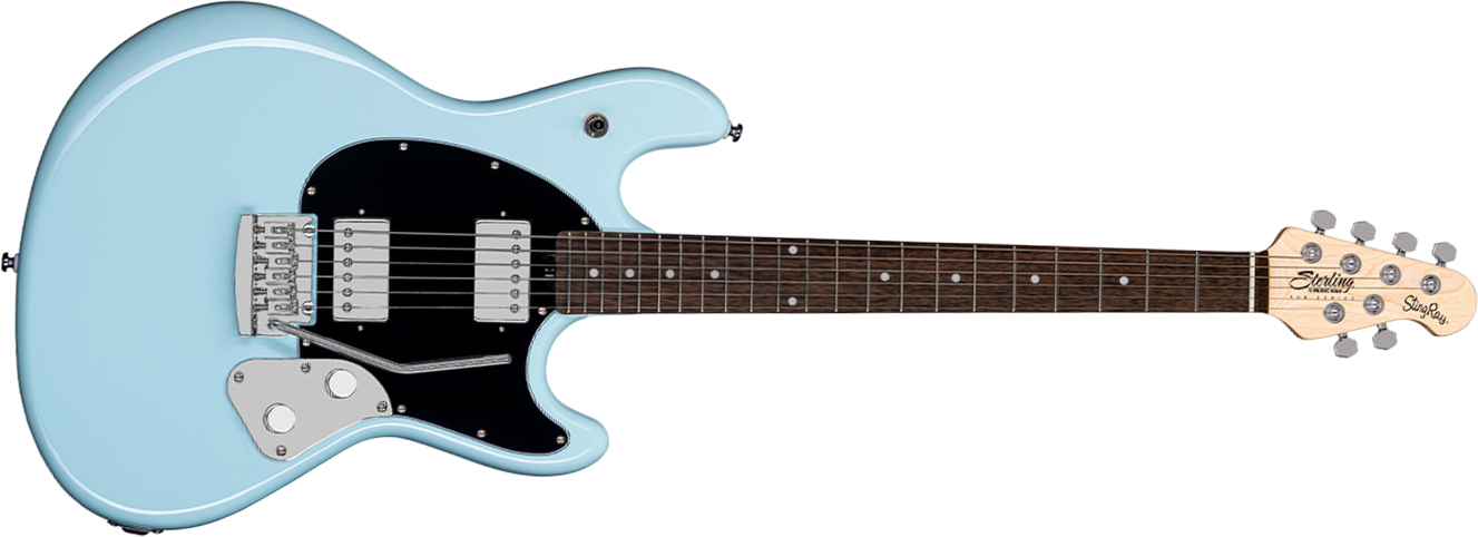 Sterling By Musicman Stingray Guitar Sr30 Hh Trem Lau - Daphne Blue - Guitarra eléctrica con forma de str. - Main picture