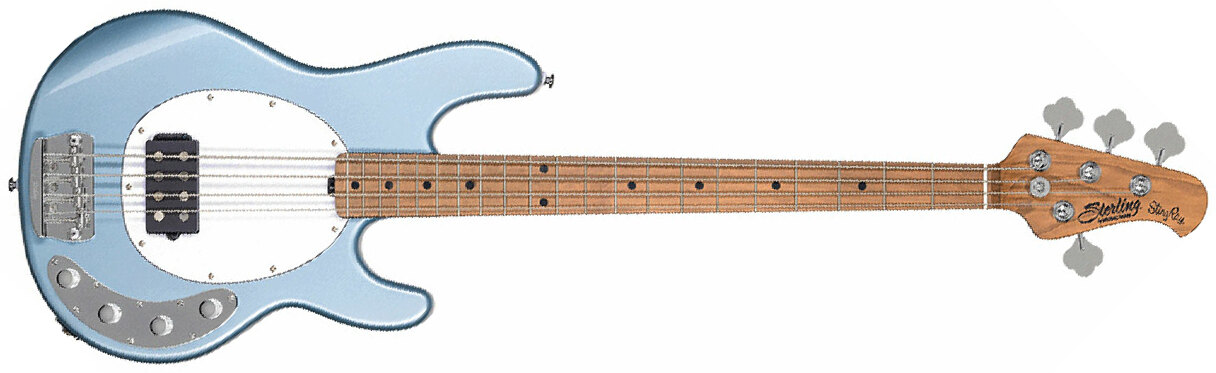 Sterling By Musicman Stingray Ray34 1h Active Mn - Firemist Silver - Bajo eléctrico de cuerpo sólido - Main picture