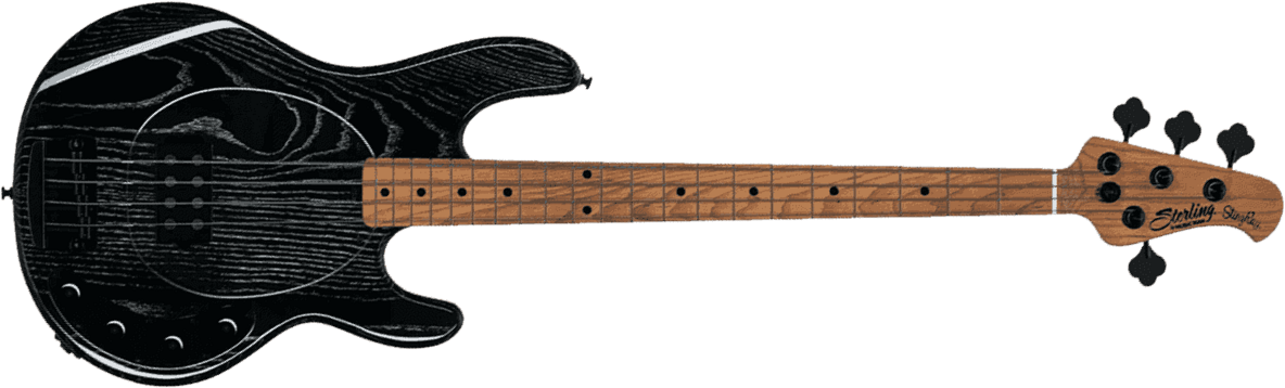 Sterling By Musicman Stingray Ray34ash H Active Mn - Ash Black - Bajo eléctrico de cuerpo sólido - Main picture