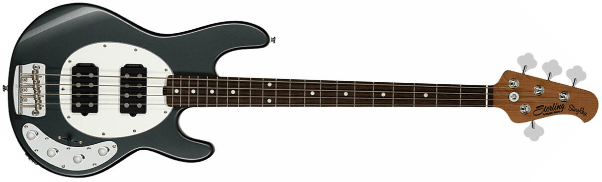 Sterling By Musicman Stingray Ray34hh Active 2h Rw - Charcoal Frost - Bajo eléctrico de cuerpo sólido - Main picture