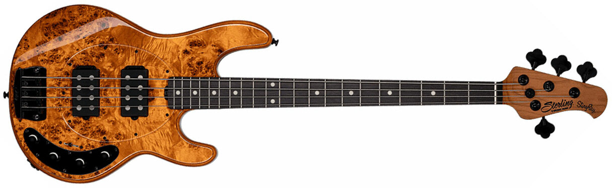 Sterling By Musicman Stingray Ray34hhpb Active Rw - Amber - Bajo eléctrico de cuerpo sólido - Main picture