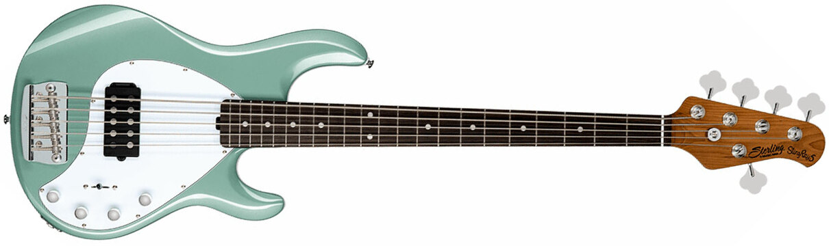 Sterling By Musicman Stingray Ray35 5c Active 1h Rw - Dorado Green - Bajo eléctrico de cuerpo sólido - Main picture
