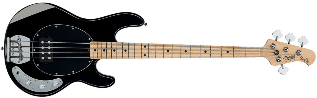 Sterling By Musicman Stingray Ray4 Bk Sub Active 1h Mn - Black - Bajo eléctrico de cuerpo sólido - Main picture