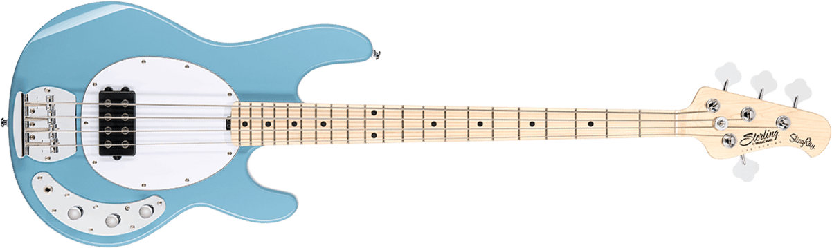 Sterling By Musicman Stingray Ray4h 4c Active Mn - Chopper Blue - Bajo eléctrico de cuerpo sólido - Main picture