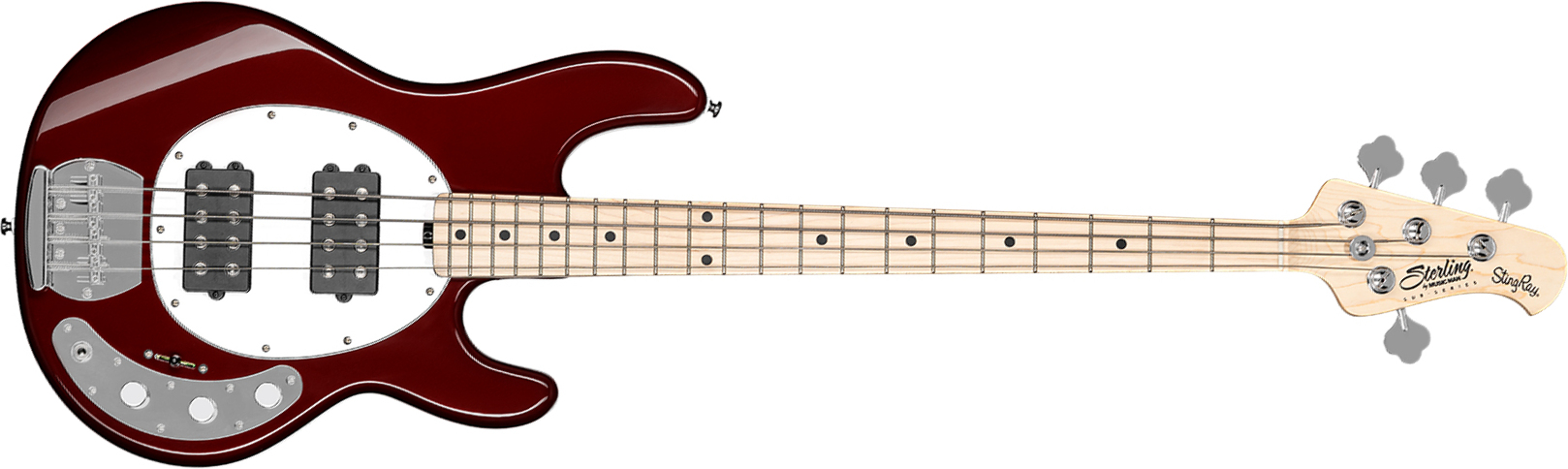 Sterling By Musicman Stingray Ray4hh Active Mn - Candy Apple Red - Bajo eléctrico de cuerpo sólido - Main picture