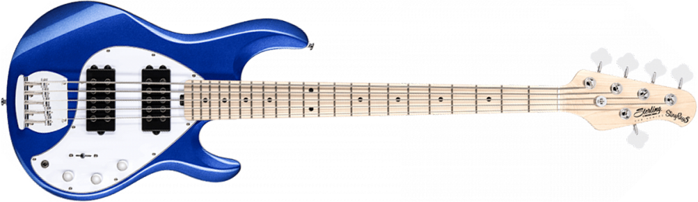 Sterling By Musicman Stingray Ray5hh 5c Active Mn - Cobra Blue - Bajo eléctrico de cuerpo sólido - Main picture