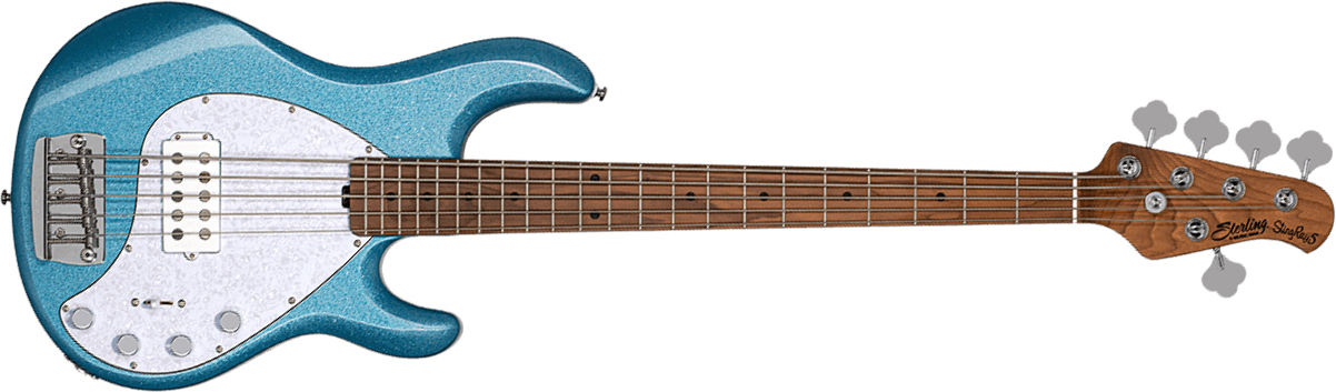 Sterling By Musicman Stingray5 Ray35 5c H Active Mn - Blue Sparkle - Bajo eléctrico de cuerpo sólido - Main picture