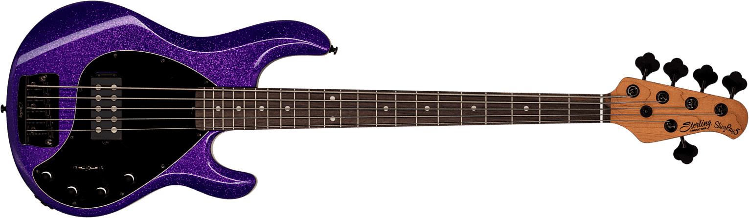 Sterling By Musicman Stingray5 Ray35 5c H Active Rw - Purple Sparkle - Bajo eléctrico de cuerpo sólido - Main picture