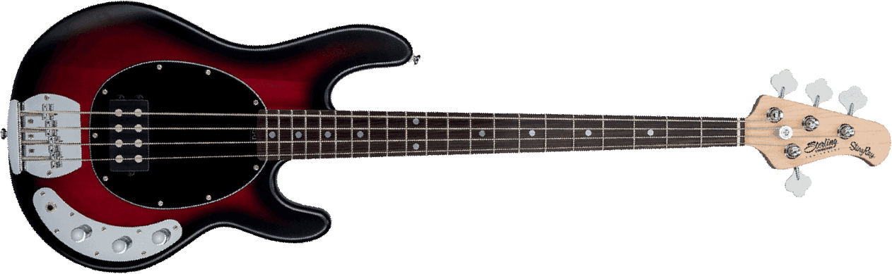 Sterling By Musicman Sub Ray4 (jat) - Ruby Red Burst Satin - Bajo eléctrico de cuerpo sólido - Main picture