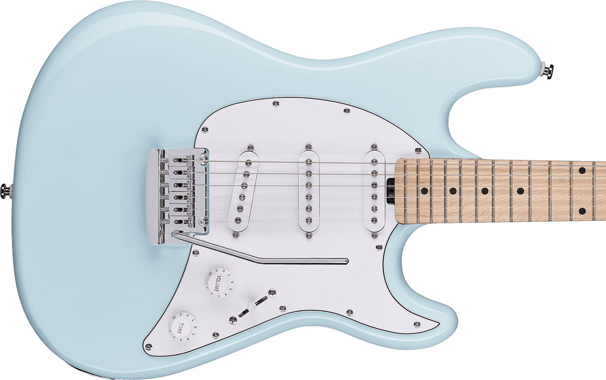 Sterling By Musicman Cutlass Ct30sss 3s Trem Mn - Daphne Blue - Guitarra eléctrica con forma de str. - Variation 2