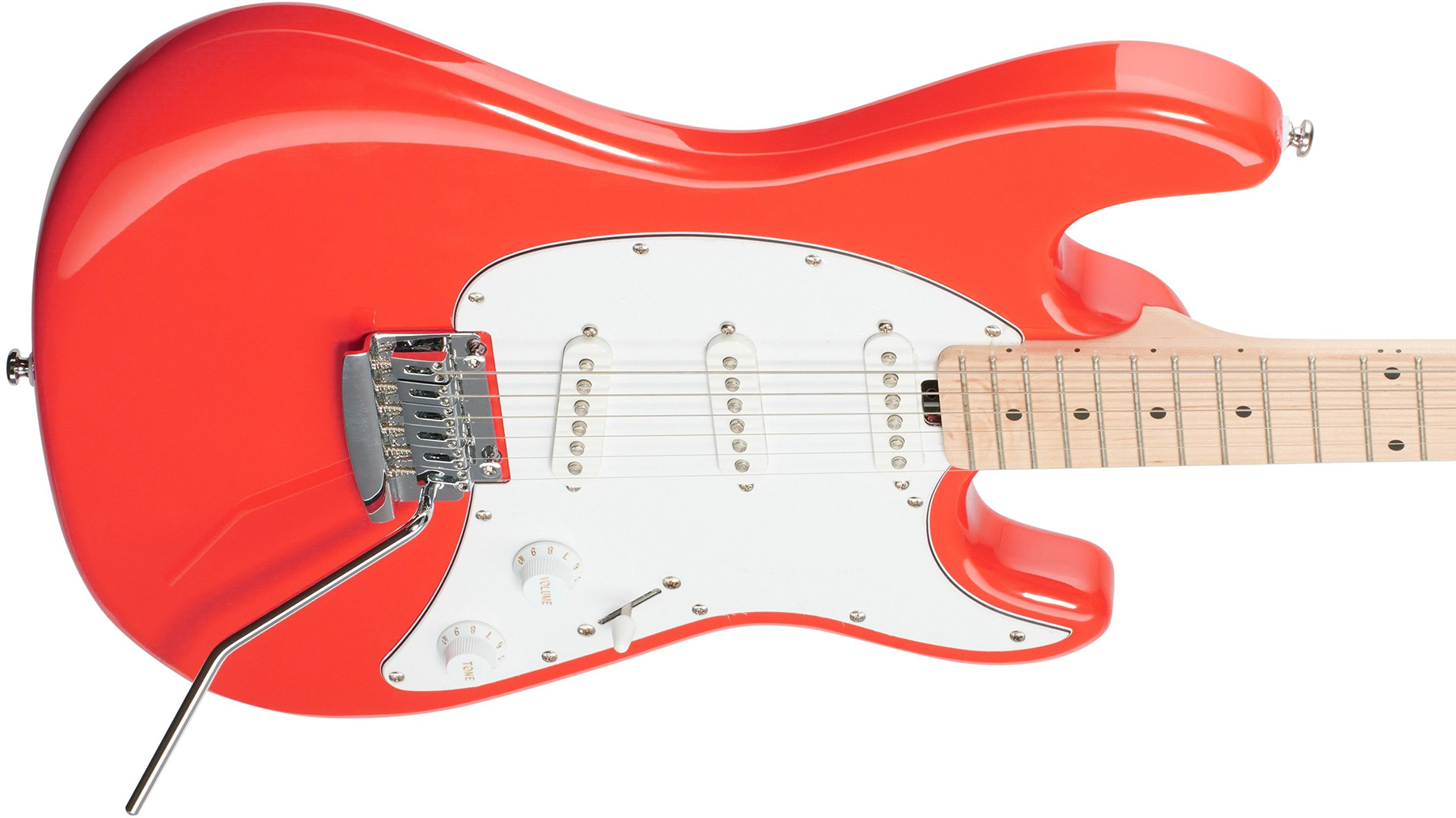 Sterling By Musicman Cutlass Ct30sss 3s Trem Mn - Fiesta Red - Guitarra eléctrica con forma de str. - Variation 2