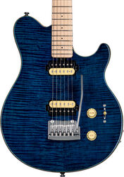 Guitarra eléctrica de corte único. Sterling by musicman Axis Flame Maple AX3FM (MN) - Neptune blue