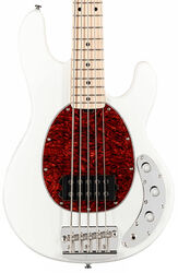 Bajo eléctrico de cuerpo sólido Sterling by musicman Stingray Classic RAY25CA 5-String (MN) - Olympic white