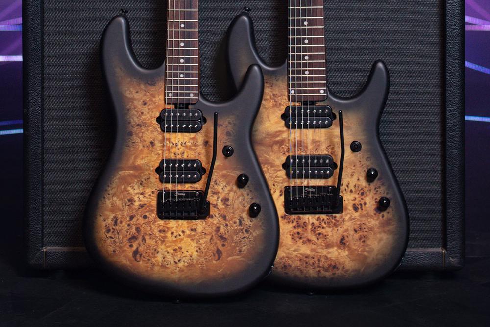 Sterling By Musicman Jason Richardson Cutlass 6c Signature Hh Trem Rw - Natural Poplar Burl Burst - Guitarra eléctrica con forma de str. - Variation 1