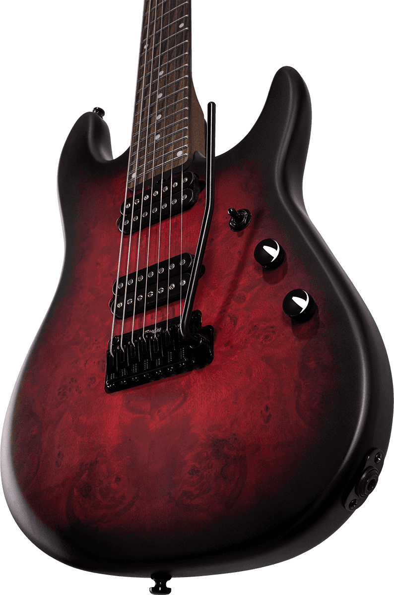 Sterling By Musicman Jason Richardson Cutlass 7c 2h Trem Rw - Dark Scarlet Burst Satin - Guitarra eléctrica de 7 cuerdas - Variation 5