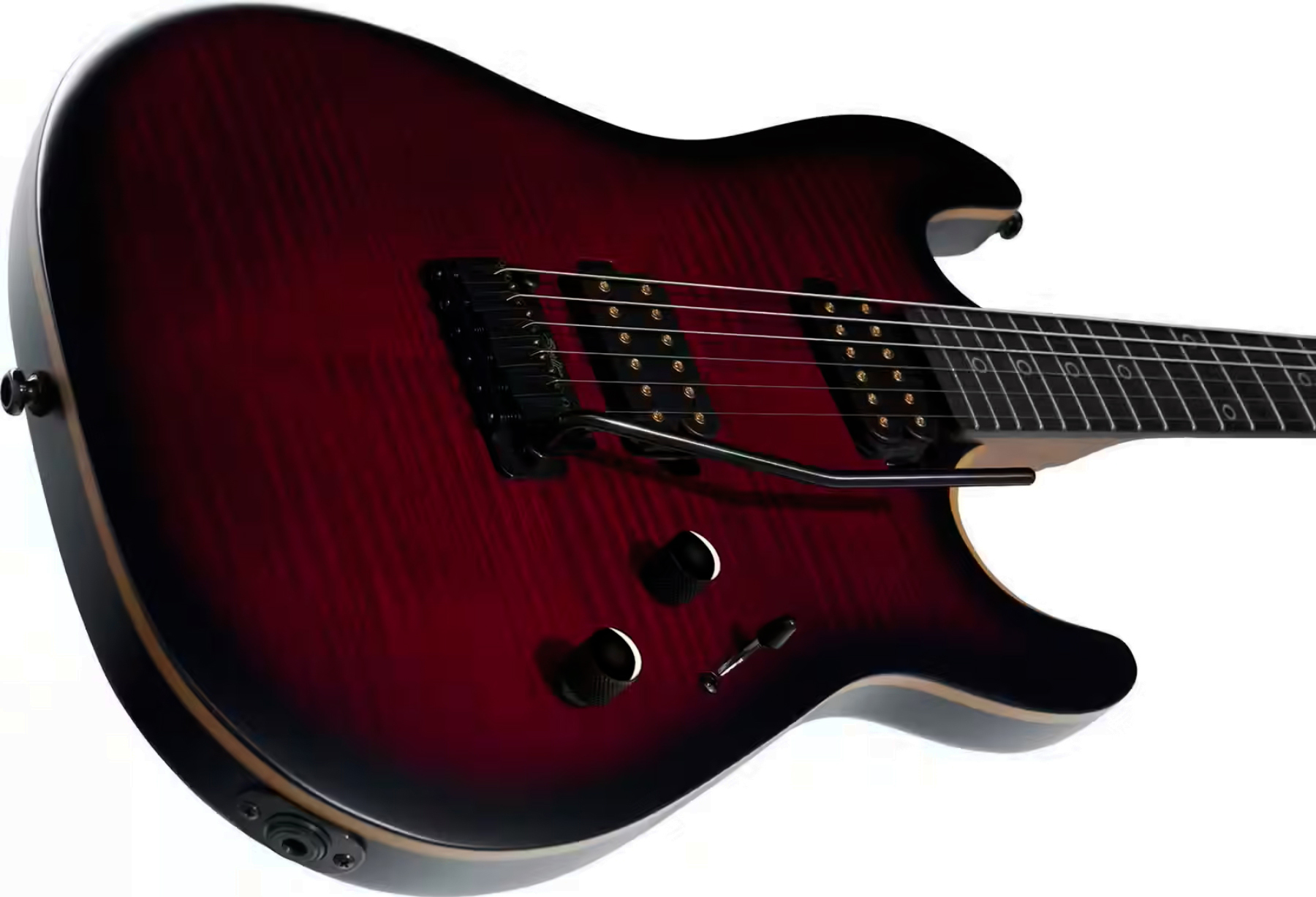 Sterling By Musicman Rabea Massad Sabre Signature 2h Trem Eb - Blood Flame Burst - Guitarra eléctrica de autor - Variation 2